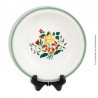 Plat rond creux Digoin Sarreguemines France, modèle Rose Sauvage. 1922 - 1965