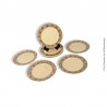 Lot de 9 assiettes à dessert Sarreguemines France, modèle ROTHONDES