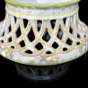 Corbeille Coupe a fruits en faience de Martres Tolosane, motif pivoine