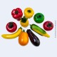 Ensemble de 10  Fruits et légumes en verre soufflé MURANO - Vintage Style