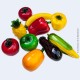 Ensemble de 10  Fruits et légumes en verre soufflé MURANO - Vintage Style