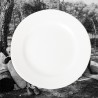 2 assiettes plates blanches Digoin & Sarreguemines n°5, 19ème siècle