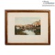 Le Grenier de la Mandoune. Ancienne gravure couleur paysage signé G. Marchelli 1885 /1912 encadrée