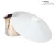 Le Grenier de la Mandoune. Lustre, abat-jour opaline blanche vintage 23,5 cm