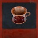 Le Grenier de la Mandoune. Filtre à café Melitta 101en grés, couleur marron. Vintage
