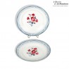 2 assiettes plates, NINA ROSA E G P. Digoin Sarreguemines France 1922 - 1965