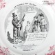 Le Grenier de la Mandoune. Lot de 4 assiettes parlantes « La Chanson à tous âges»  Creil et Montereau. French Antique